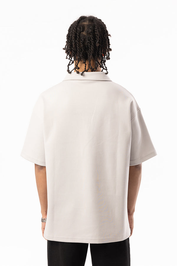 EGHO Double Face Kumaş Yaka Fermuarlı Erkek Polo Yaka Tişört, Men's Polo Neck T-Shirt