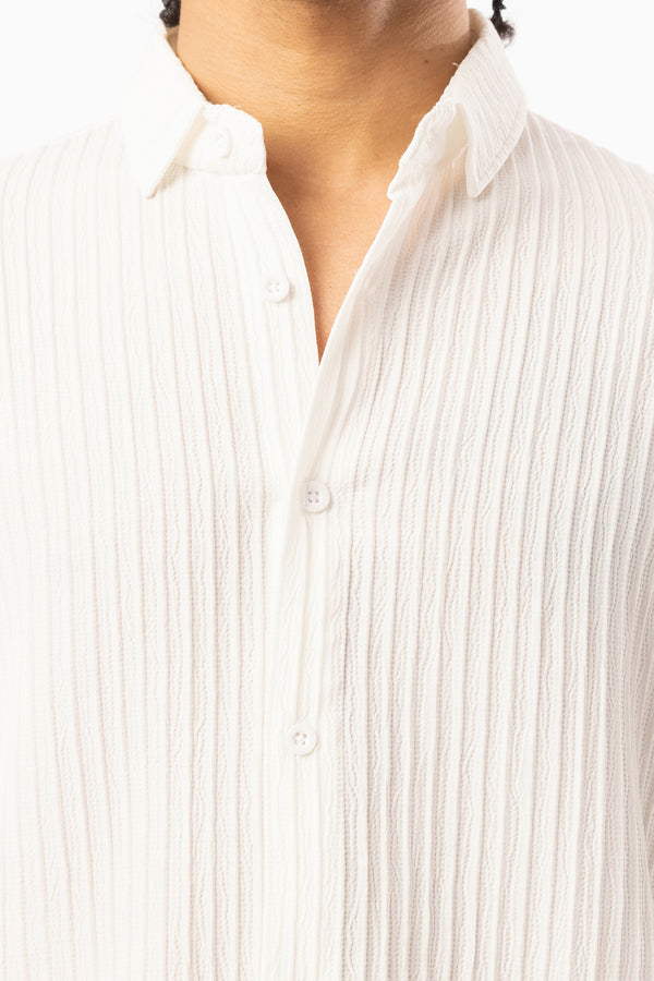 EGHO Kalın Fitilli Örgülü Kumaş Erkek Uzun Kollu Gömlek, Men's Long Sleeve Shirt