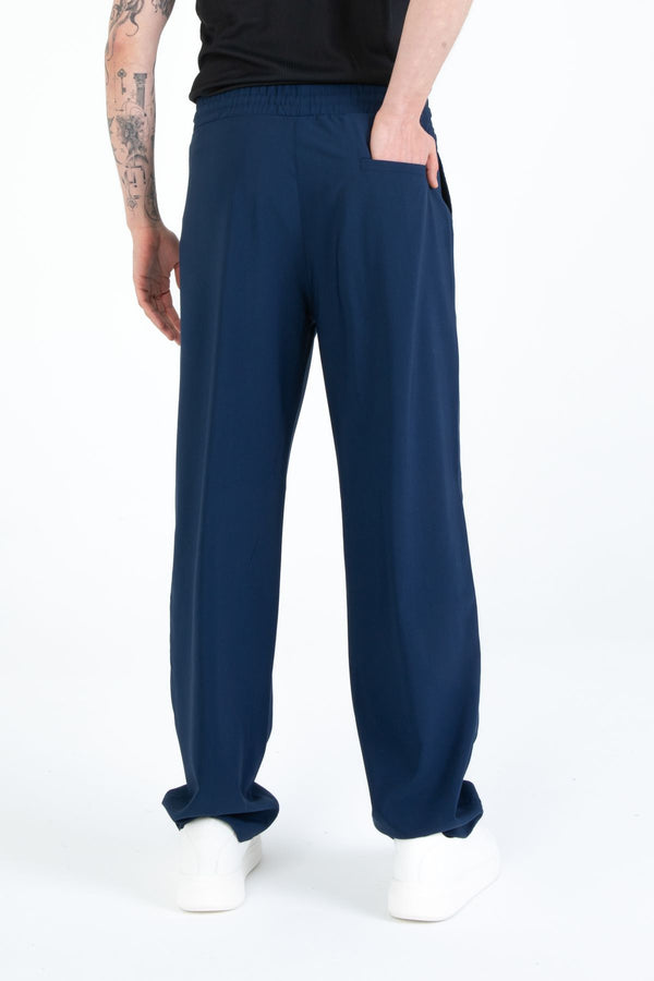 EGHO Yandan Cepli Pileli Beli Lastikli Bağcıklı Relaxed Fit Baggy Erkek Basic Pantolon
