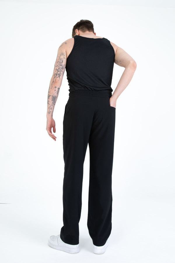 EGHO Yandan Cepli Pileli Beli Lastikli Bağcıklı Relaxed Fit Baggy Erkek Basic Pantolon