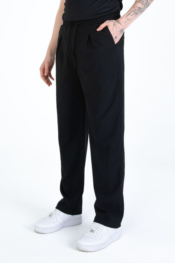 EGHO Yandan Cepli Pileli Beli Lastikli Bağcıklı Relaxed Fit Baggy Erkek Basic Pantolon