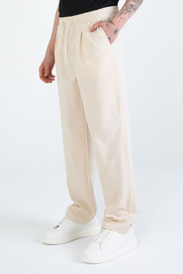 EGHO Yandan Cepli Pileli Beli Lastikli Bağcıklı Relaxed Fit Baggy Erkek Basic Pantolon