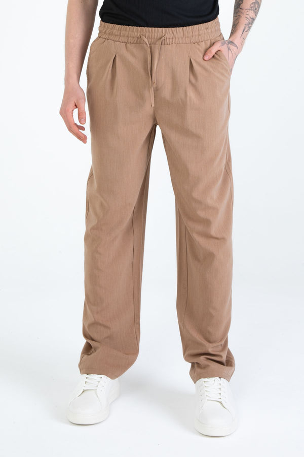 EGHO Yandan Cepli Pileli Beli Lastikli Bağcıklı Relaxed Fit Baggy Erkek Basic Pantolon