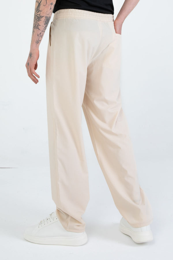 EGHO Yandan Cepli Pileli Beli Lastikli Bağcıklı Relaxed Fit Baggy Erkek Basic Pantolon