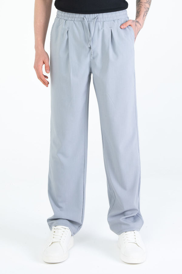EGHO Yandan Cepli Pileli Beli Lastikli Bağcıklı Relaxed Fit Baggy Erkek Basic Pantolon