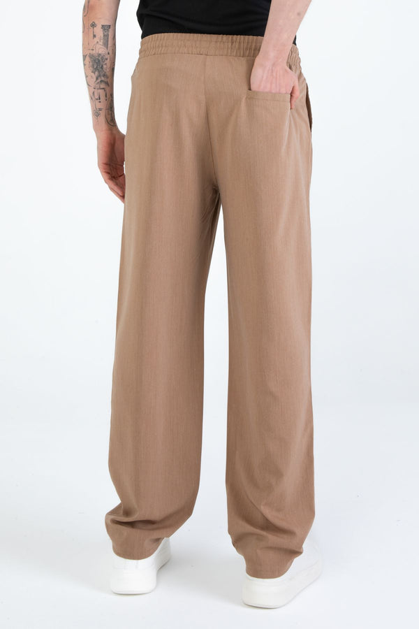 EGHO Yandan Cepli Pileli Beli Lastikli Bağcıklı Relaxed Fit Baggy Erkek Basic Pantolon