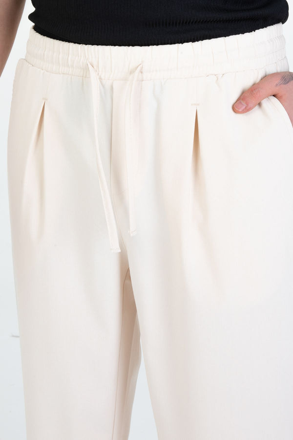 EGHO Yandan Cepli Pileli Beli Lastikli Bağcıklı Relaxed Fit Baggy Erkek Basic Pantolon