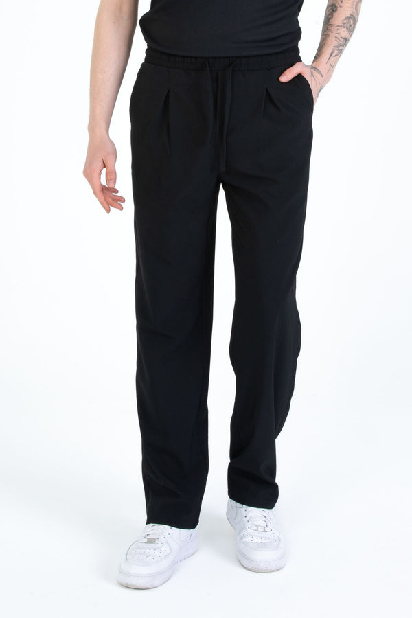 EGHO Yandan Cepli Pileli Beli Lastikli Bağcıklı Relaxed Fit Baggy Erkek Basic Pantolon