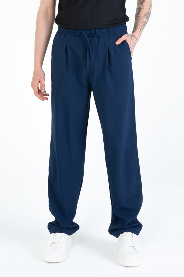 EGHO Yandan Cepli Pileli Beli Lastikli Bağcıklı Relaxed Fit Baggy Erkek Basic Pantolon