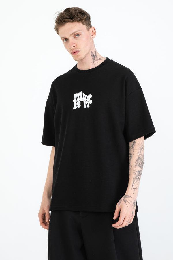 Yüksek Nakışlı Oversize T-shirt